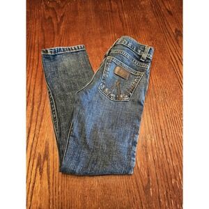 Wranglers Boys Size 9 Slim Jeans, Casual Straight Fit Cowboy Blue (A396)